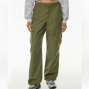 Aritzia TNA green cargo pants